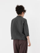 Album di Famiglia Short Collar Shirt in Thyme TC - ALBUM DI FAMIGLIA at Worthwhile - shop TOP