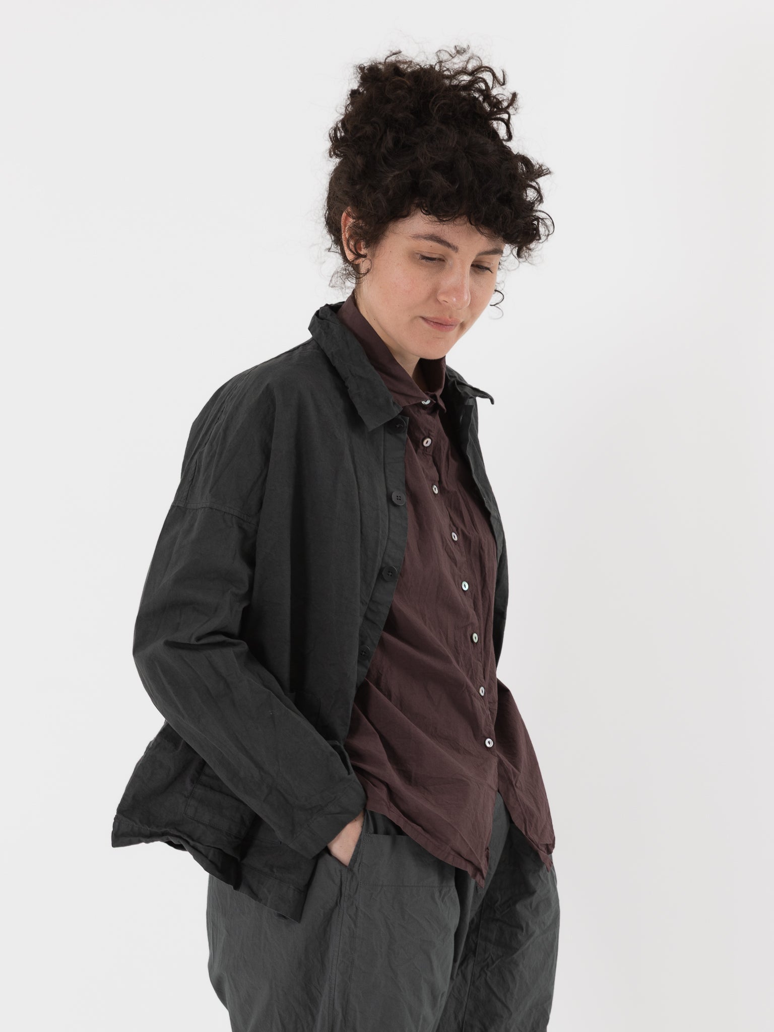 Album di Famiglia Over Shirt in Thyme CC - ALBUM DI FAMIGLIA at Worthwhile - shop JACKET