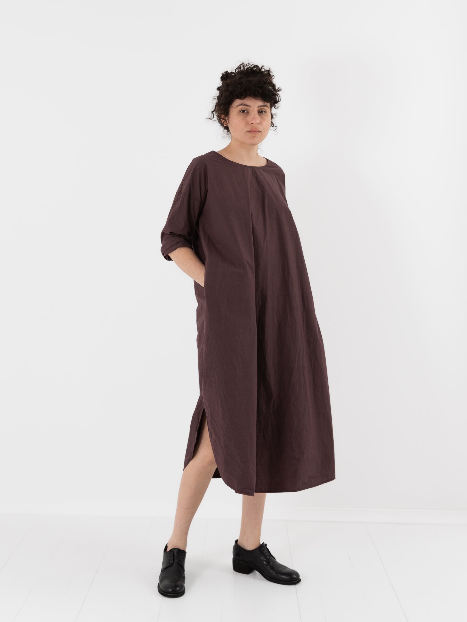 Album di Famiglia Tee Shirt Dress in Grape TC - ALBUM DI FAMIGLIA at Worthwhile - shop DRESS