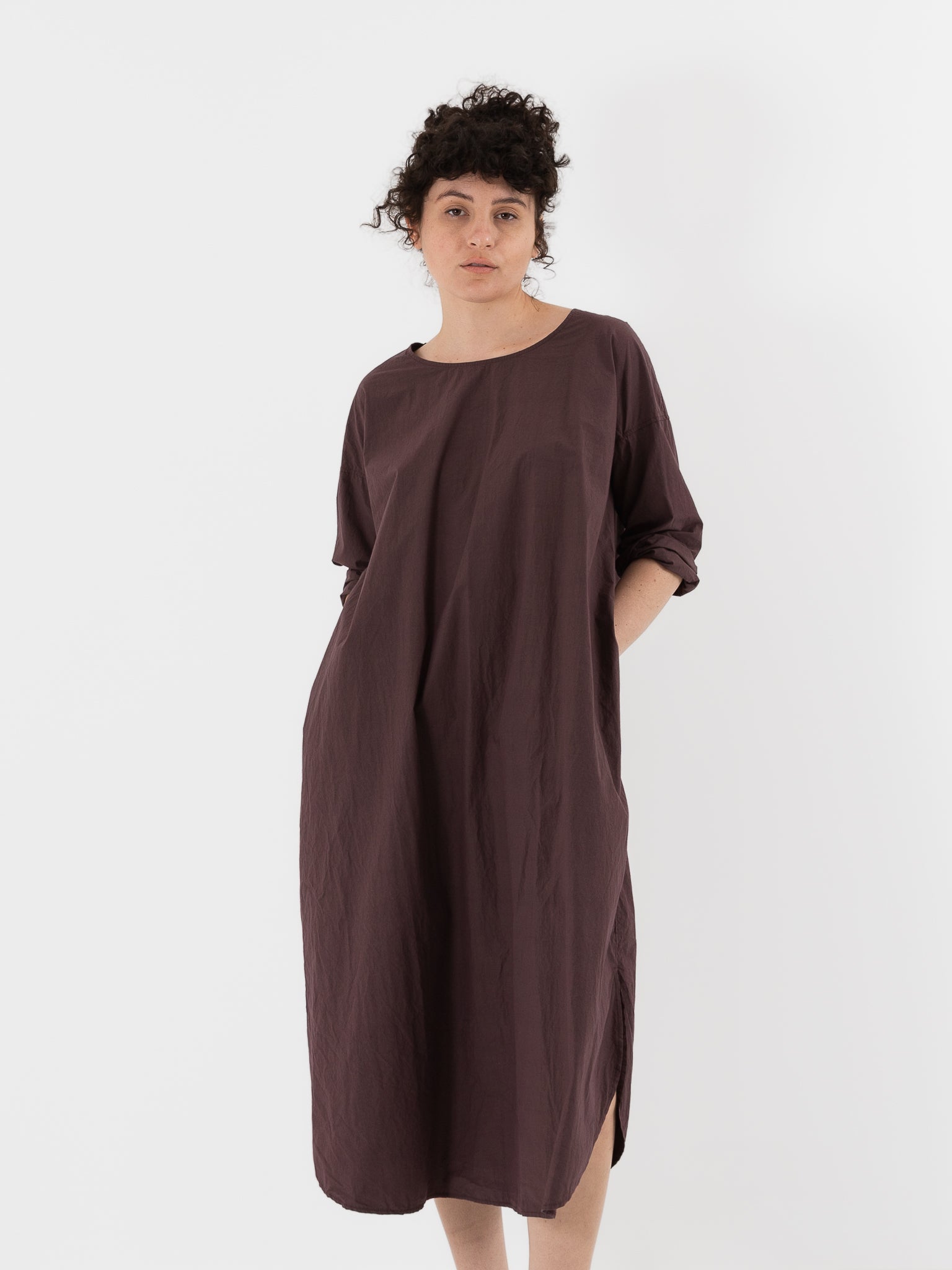 Album di Famiglia Tee Shirt Dress in Grape TC - ALBUM DI FAMIGLIA at Worthwhile - shop DRESS