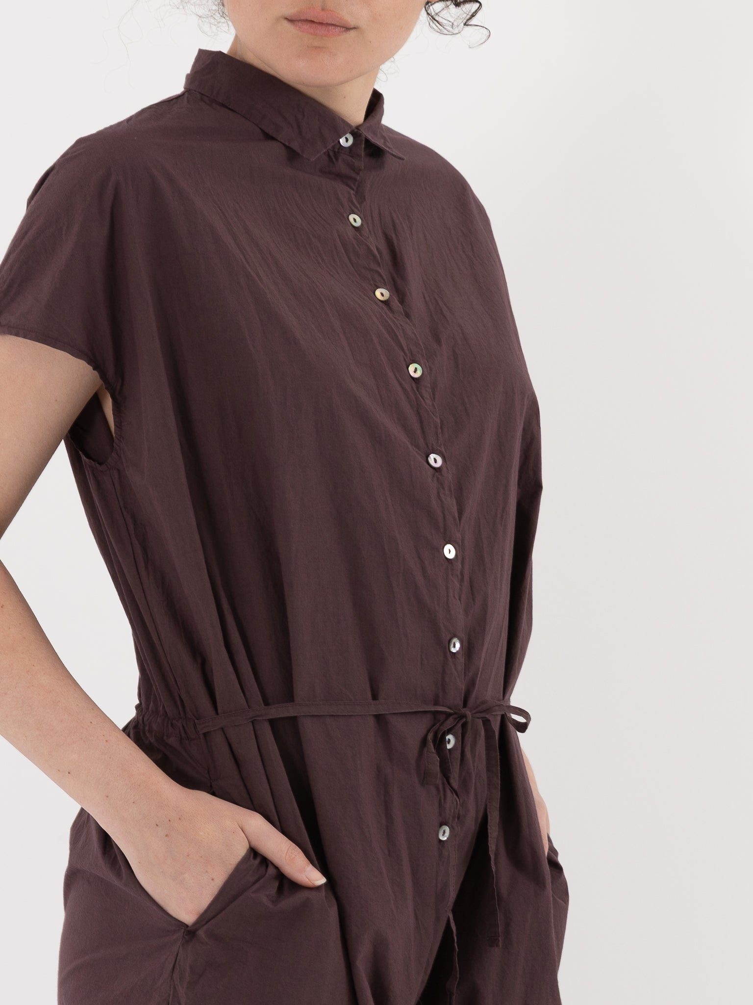 Album di Famiglia Collar Jumpsuit Grape TC - ALBUM DI FAMIGLIA at Worthwhile - shop JUMPSUIT
