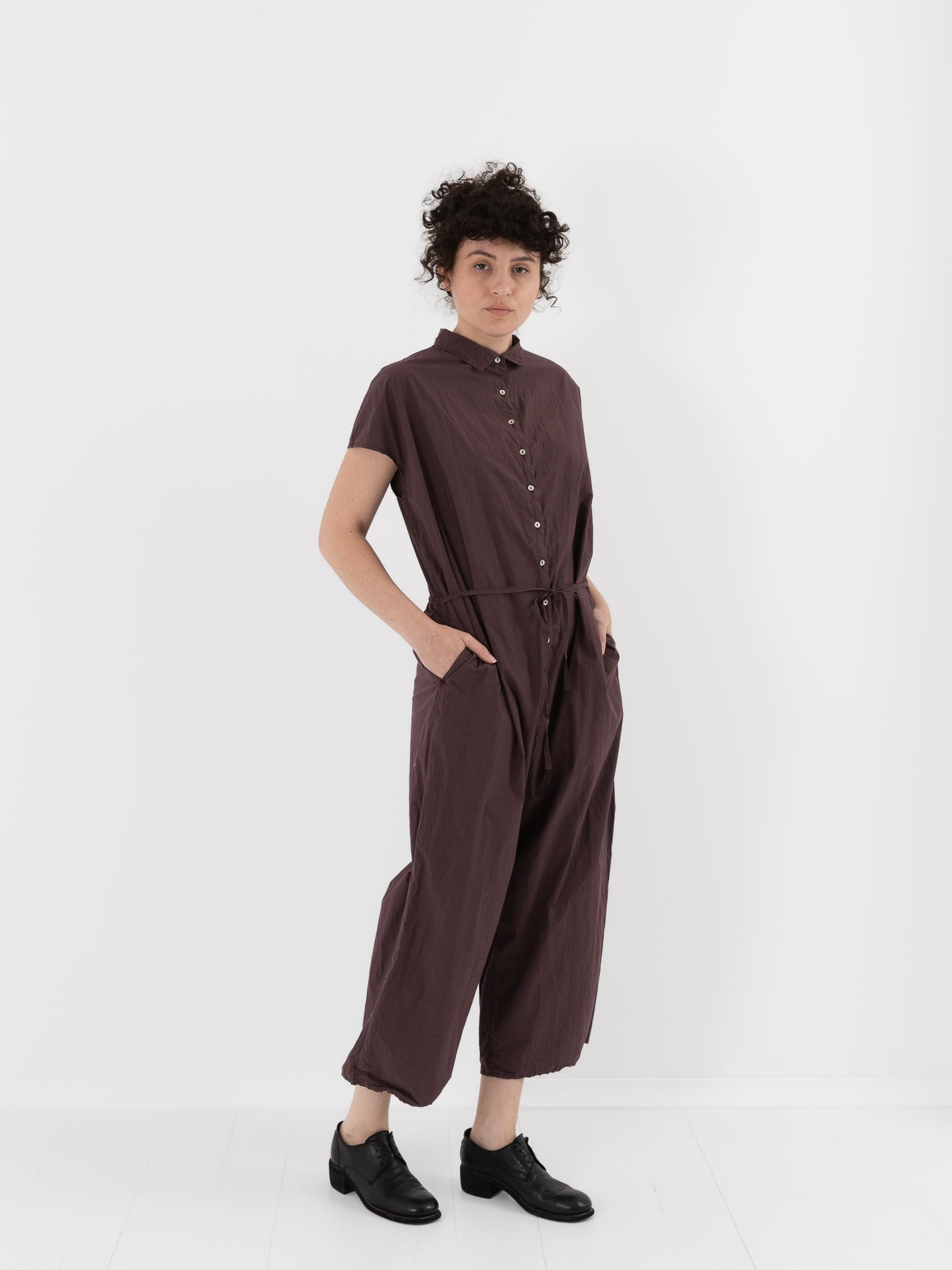 Album di Famiglia Collar Jumpsuit Grape TC - ALBUM DI FAMIGLIA at Worthwhile - shop JUMPSUIT