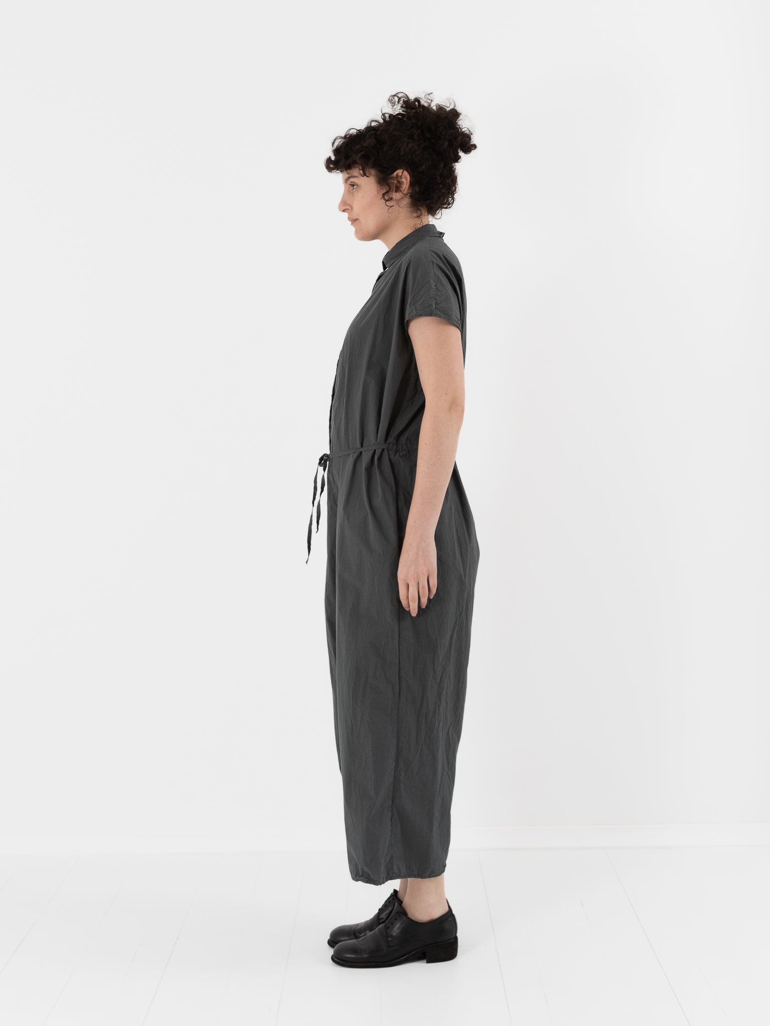 Album di Famiglia Collar Jumpsuit in Thyme TC - ALBUM DI FAMIGLIA at Worthwhile - shop JUMPSUIT
