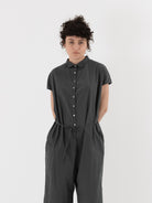 Album di Famiglia Collar Jumpsuit in Thyme TC - ALBUM DI FAMIGLIA at Worthwhile - shop JUMPSUIT