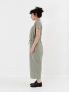 Album di Famiglia Collar Jumpsuit in Sage TC - ALBUM DI FAMIGLIA at Worthwhile - shop JUMPSUIT