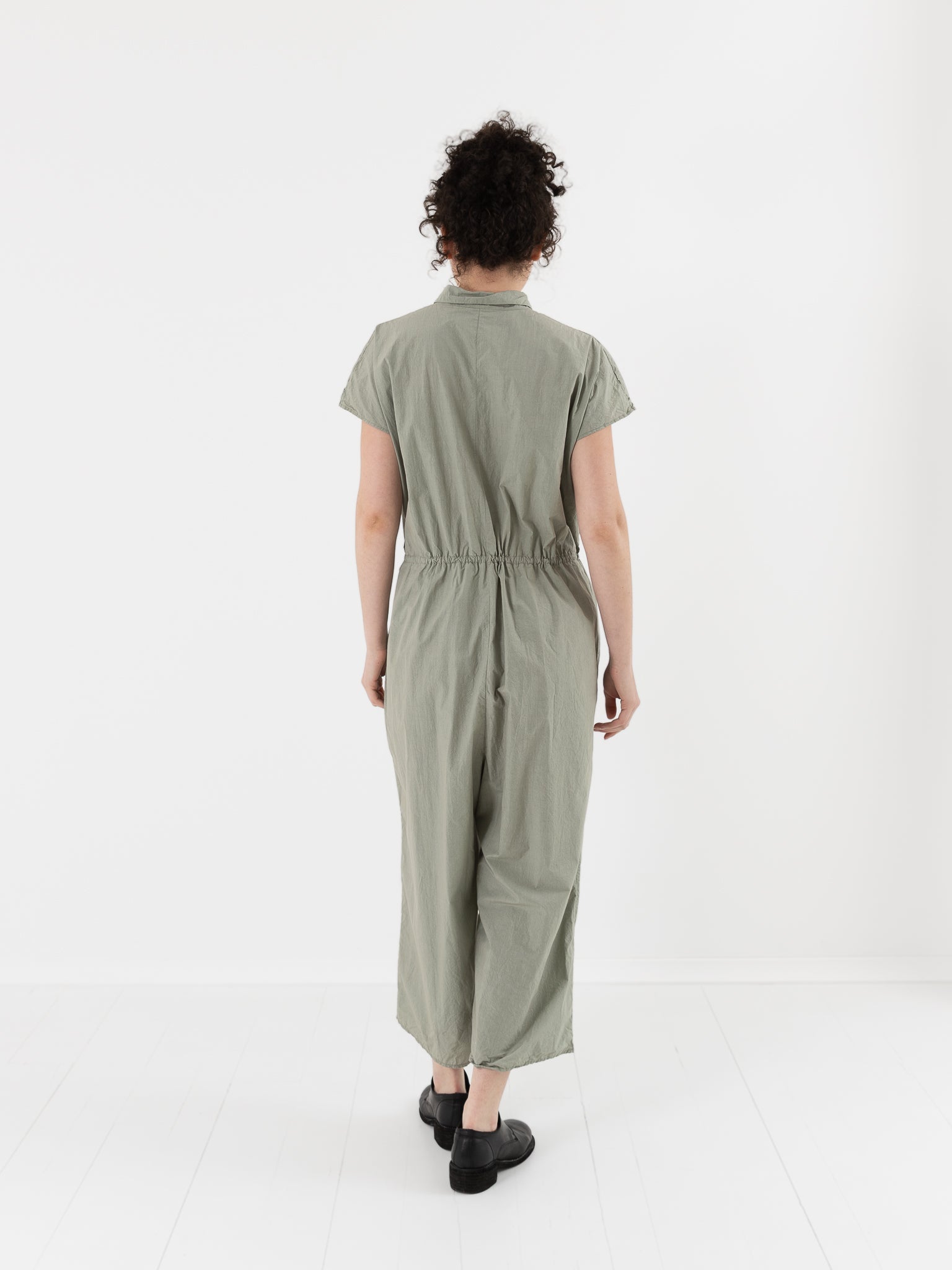 Album di Famiglia Collar Jumpsuit in Sage TC - ALBUM DI FAMIGLIA at Worthwhile - shop JUMPSUIT