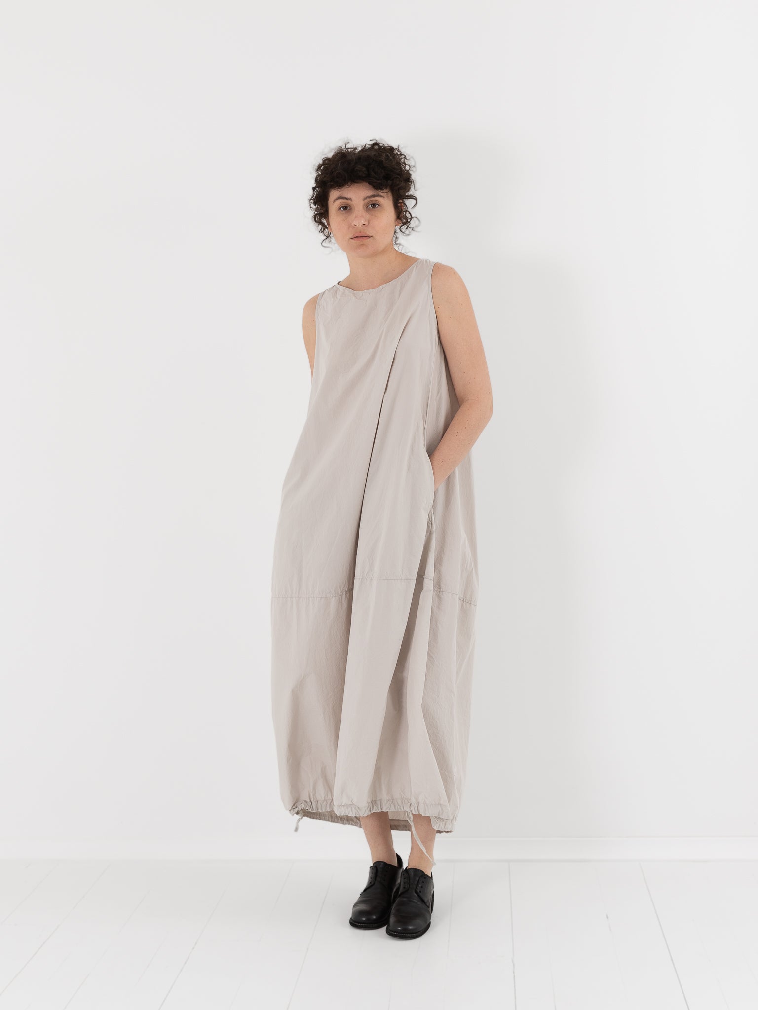 Album di Famiglia Balloon Dress in Pebble TC - ALBUM DI FAMIGLIA at Worthwhile - shop DRESS