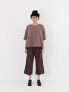 Album di Famiglia Wide & Short Trousers in Grape TC - ALBUM DI FAMIGLIA at Worthwhile - shop PANT