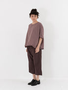 Album di Famiglia Wide & Short Trousers in Grape TC - ALBUM DI FAMIGLIA at Worthwhile - shop PANT