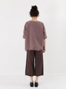 Album di Famiglia Wide & Short Trousers in Grape TC - ALBUM DI FAMIGLIA at Worthwhile - shop PANT