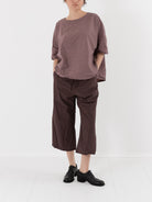 Album di Famiglia Wide & Short Trousers in Grape TC - ALBUM DI FAMIGLIA at Worthwhile - shop PANT