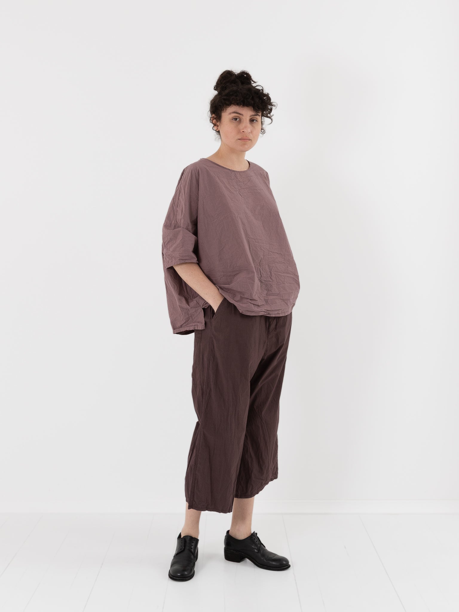 Album di Famiglia Simple Tee Shirt in Mauve TC - ALBUM DI FAMIGLIA at Worthwhile - shop TOP