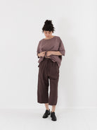Album di Famiglia Wide & Short Trousers in Grape TC - ALBUM DI FAMIGLIA at Worthwhile - shop PANT