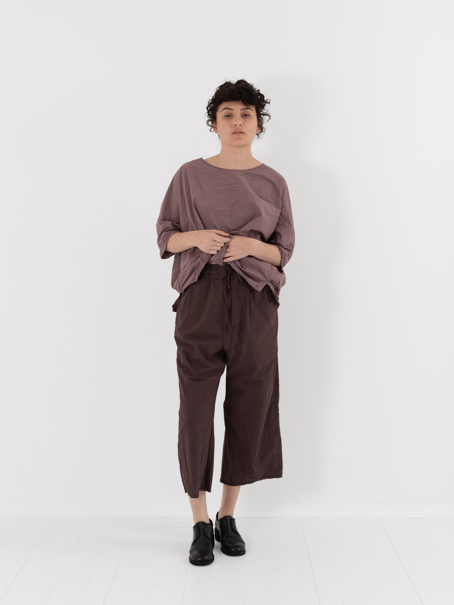 Album di Famiglia Simple Tee Shirt in Mauve TC - ALBUM DI FAMIGLIA at Worthwhile - shop TOP