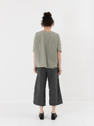 Album di Famiglia Wide & Short Trousers in Thyme TC - ALBUM DI FAMIGLIA at Worthwhile - shop PANT