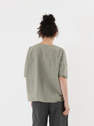 Album di Famiglia Simple Tee Shirt in Sage TC - ALBUM DI FAMIGLIA at Worthwhile - shop TOP