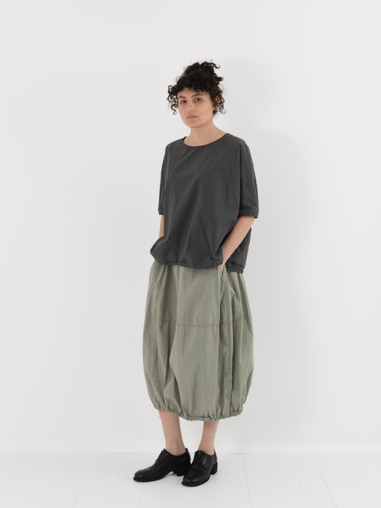 Album di Famiglia Balloon Skirt in Sage TC - ALBUM DI FAMIGLIA at Worthwhile - shop SKIRT
