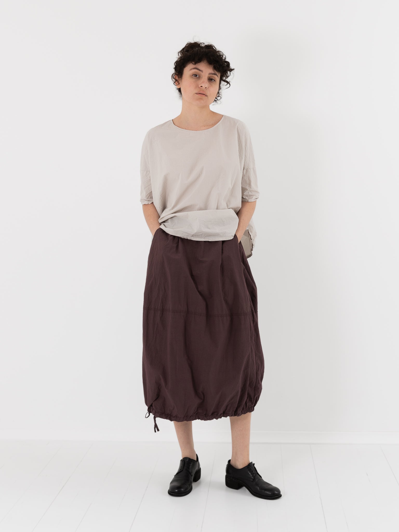 Album di Famiglia Balloon Skirt in Grape TC - ALBUM DI FAMIGLIA at Worthwhile - shop SKIRT