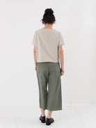 Album di Famiglia Wide & Short Trousers in Sage CC - ALBUM DI FAMIGLIA at Worthwhile - shop PANT