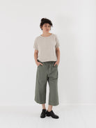 Album di Famiglia Wide & Short Trousers in Sage CC - ALBUM DI FAMIGLIA at Worthwhile - shop PANT