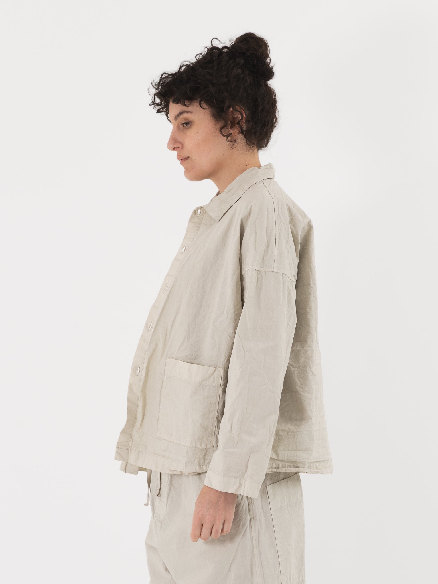 Album di Famiglia Over Shirt in Pebble CC - ALBUM DI FAMIGLIA at Worthwhile - shop JACKET
