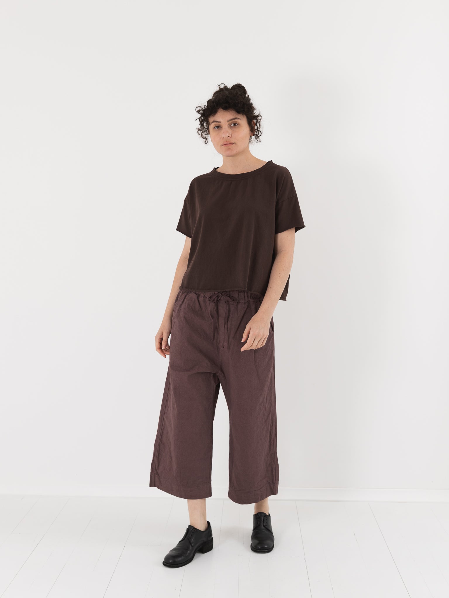 Album di Famiglia Wide & Short Trousers in Mauve CC - ALBUM DI FAMIGLIA at Worthwhile - shop PANT