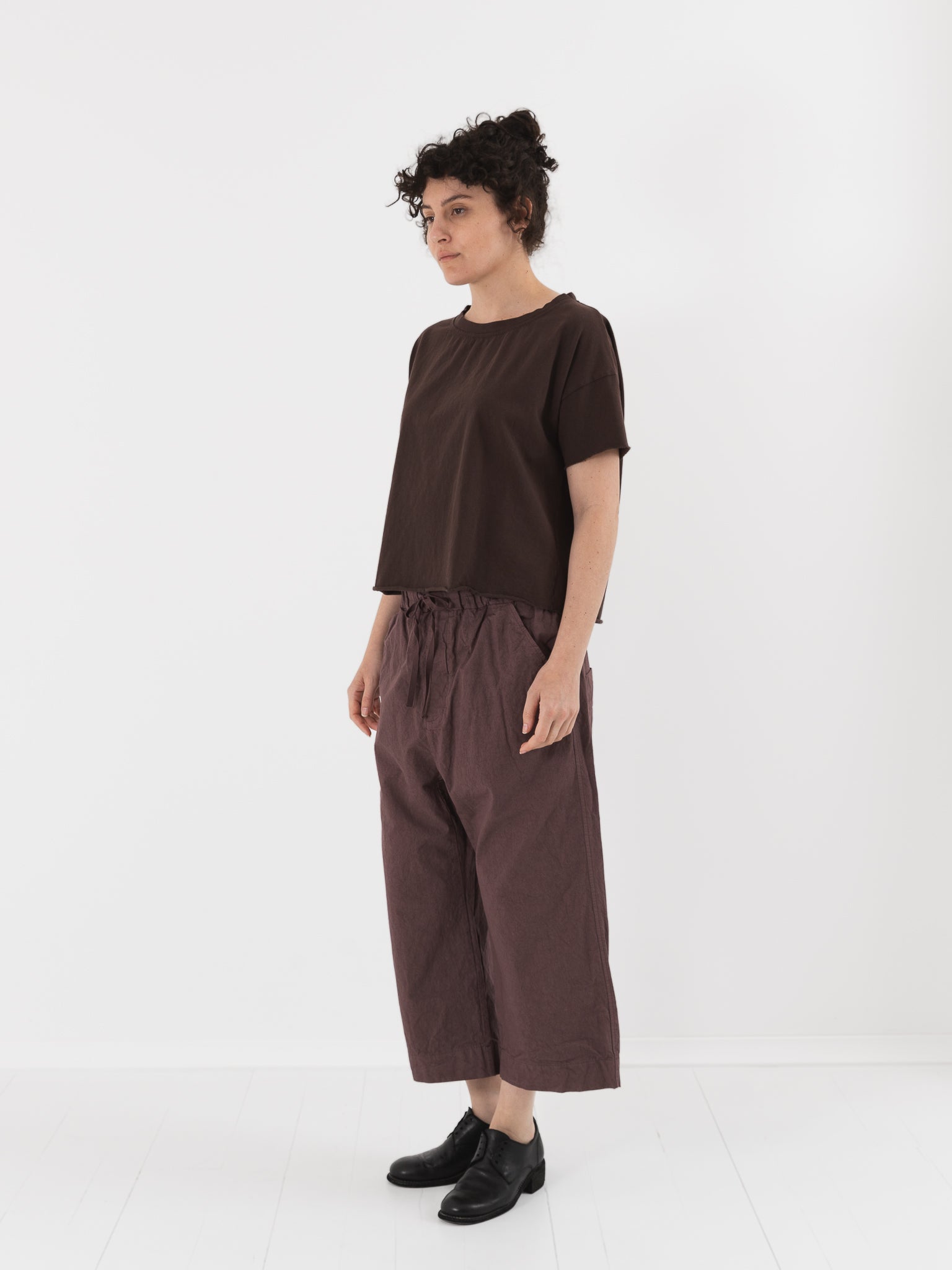 Album di Famiglia Wide & Short Trousers in Mauve CC - ALBUM DI FAMIGLIA at Worthwhile - shop PANT