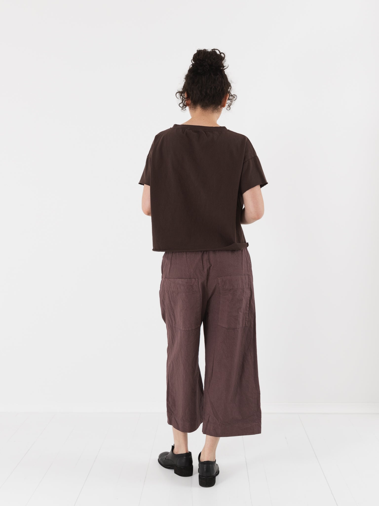 Album di Famiglia Wide & Short Trousers in Mauve CC - ALBUM DI FAMIGLIA at Worthwhile - shop PANT