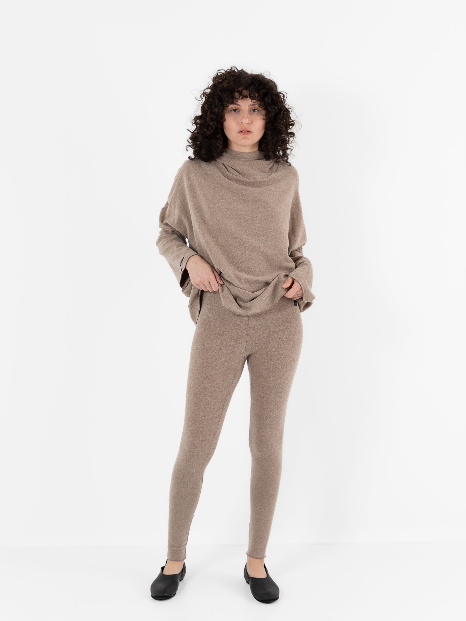 Album Di Famiglia Legging in Marron Glace JP - ALBUM DI FAMIGLIA at Worthwhile - shop LEGGINGS