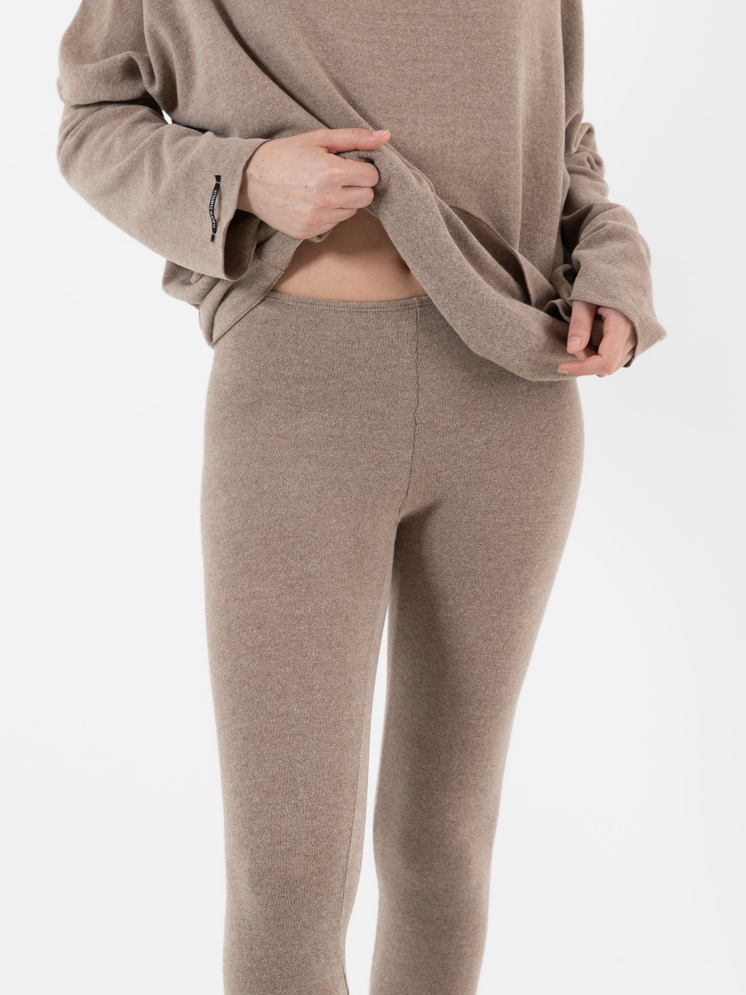 Album Di Famiglia Legging in Marron Glace JP - ALBUM DI FAMIGLIA at Worthwhile - shop LEGGINGS