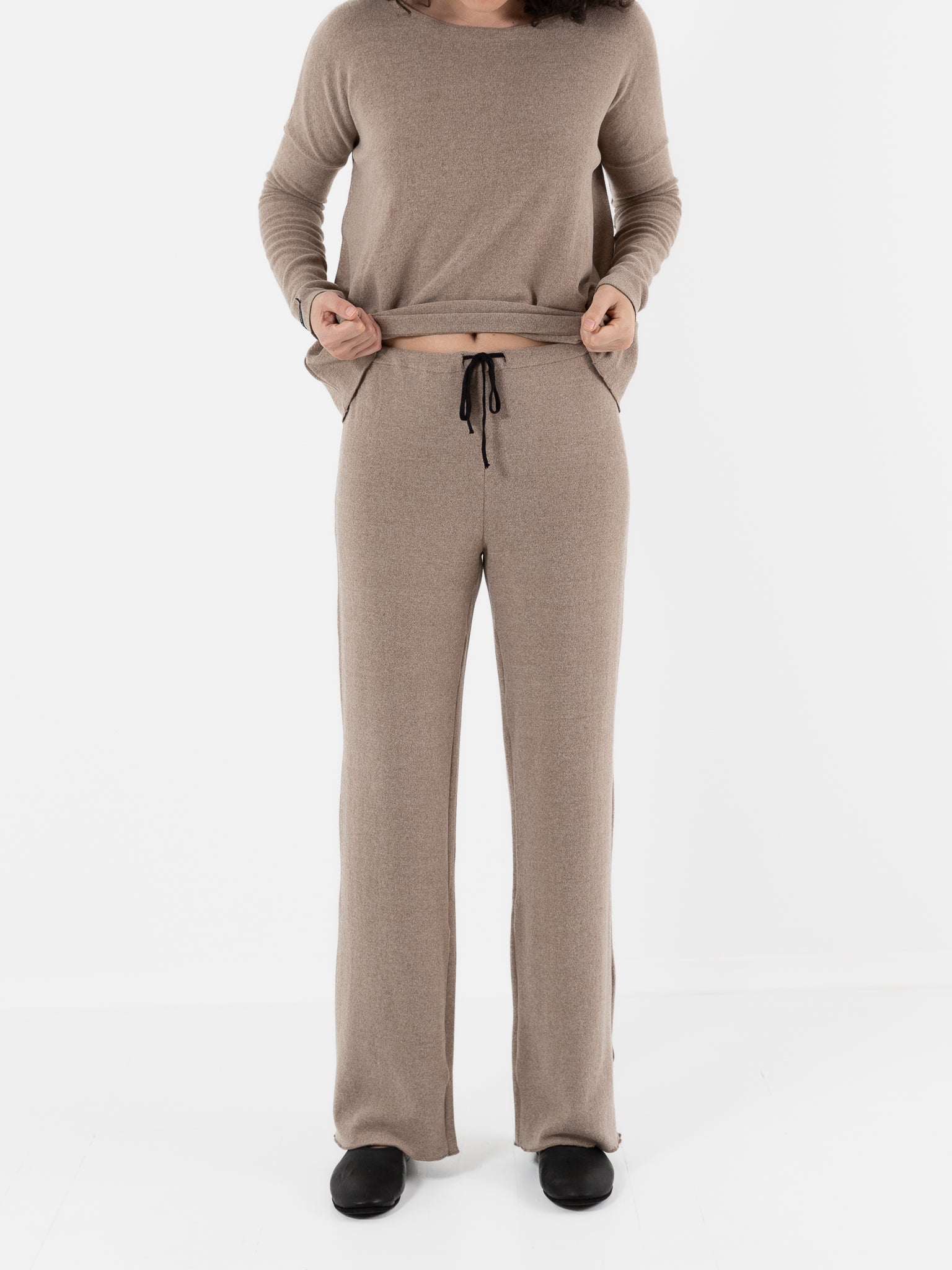 Album Di Famiglia Basic Trousers in Marron Glace JP - ALBUM DI FAMIGLIA at Worthwhile - shop PANT