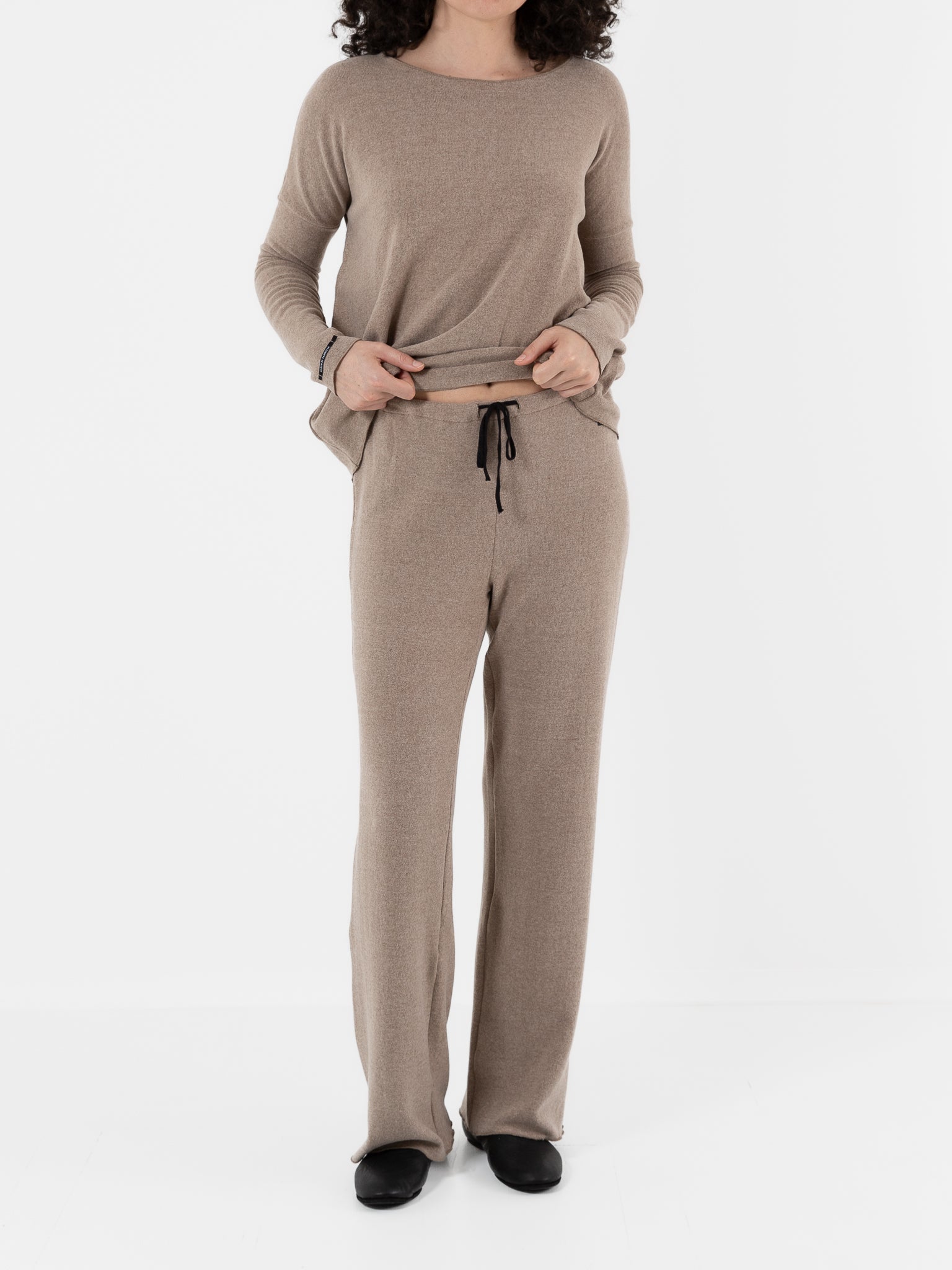 Album Di Famiglia Basic Trousers in Marron Glace JP - ALBUM DI FAMIGLIA at Worthwhile - shop PANT