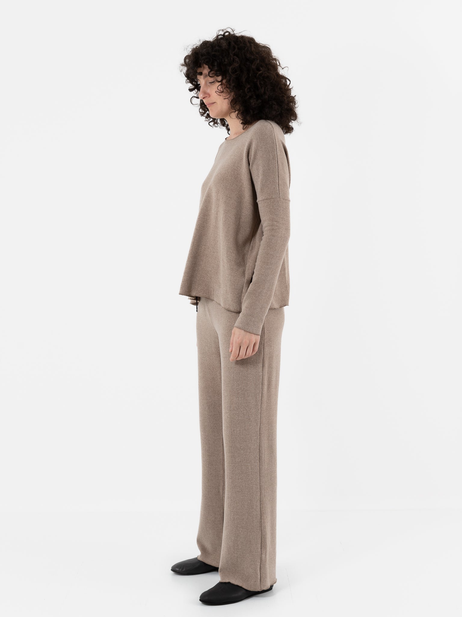 Album Di Famiglia Basic Trousers in Marron Glace JP - ALBUM DI FAMIGLIA at Worthwhile - shop PANT