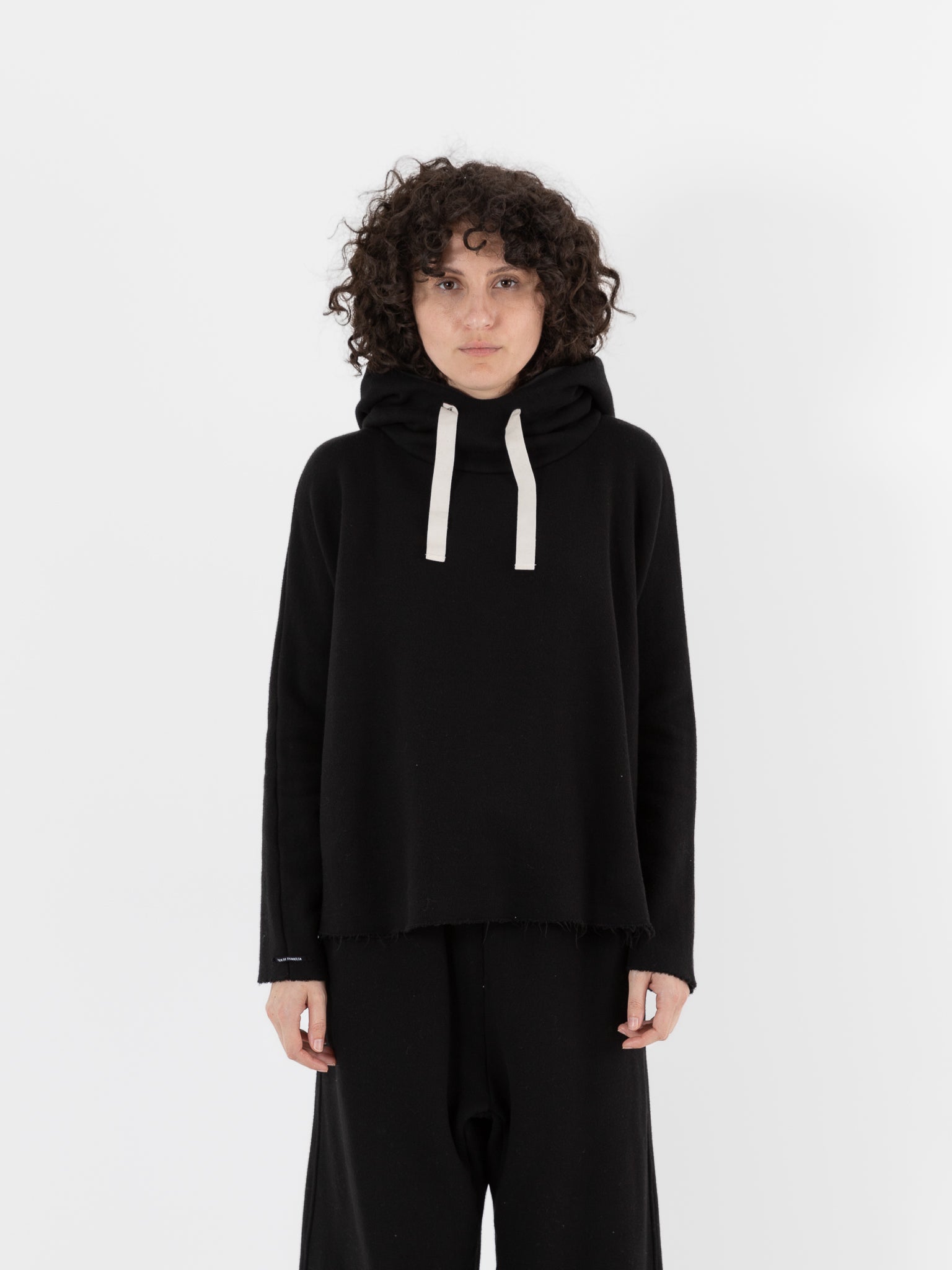 Album di Famiglia Soft Hoodie in Black - ALBUM DI FAMIGLIA at Worthwhile - shop TOP