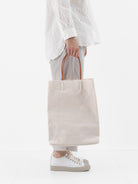 Amiacalva Paper Bag Tote in White - AMIACALVA at Worthwhile - shop BAG
