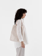 Amiacalva Paper Bag Tote in White - AMIACALVA at Worthwhile - shop BAG