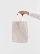 Amiacalva Paper Bag Tote in White - AMIACALVA at Worthwhile - shop BAG