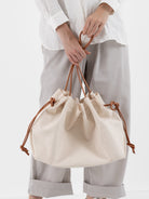 Amiacalva Scarecrow Medium Tote in White - AMIACALVA at Worthwhile - shop BAG