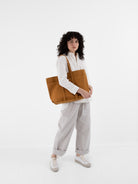 Amiacalva 6 Pocket Medium Tote in Mustard - AMIACALVA at Worthwhile - shop BAG