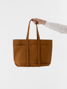 Amiacalva 6 Pocket Medium Tote in Mustard - AMIACALVA at Worthwhile - shop BAG