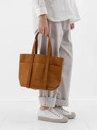 Amiacalva 6 Pocket Small Tote in Mustard - AMIACALVA at Worthwhile - shop BAG