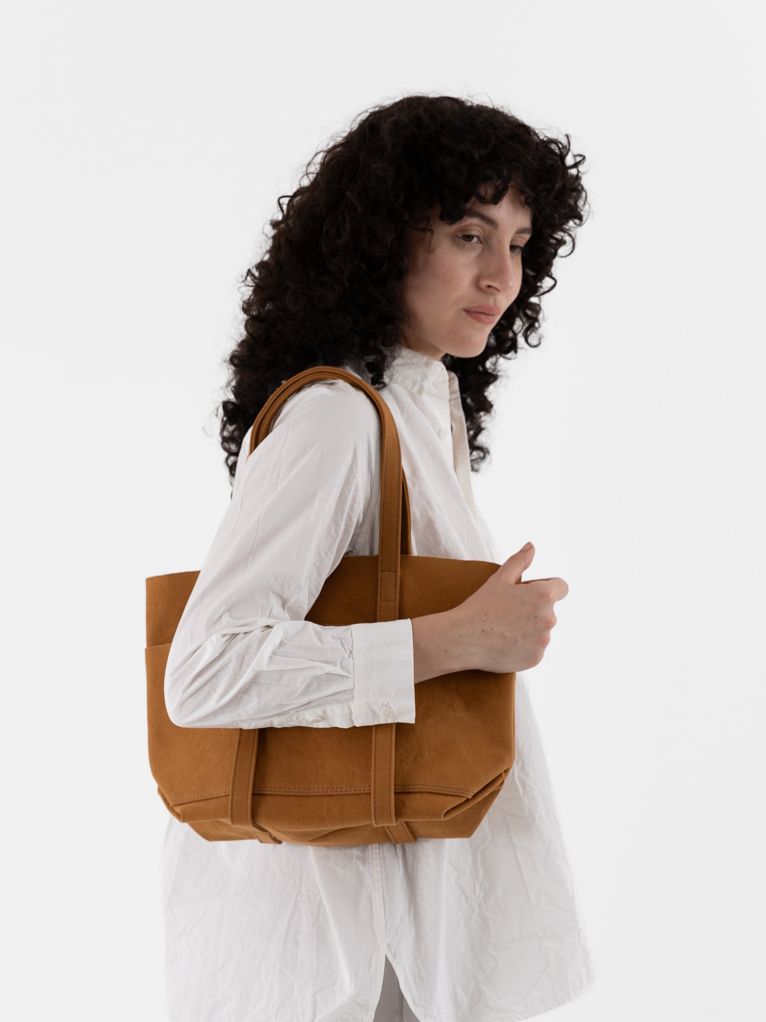 Amiacalva 6 Pocket Small Tote in Mustard at Worthwhile
