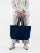 Amiacalva 6 Pocket Medium Tote in Blue - AMIACALVA at Worthwhile - shop BAG