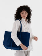 Amiacalva 6 Pocket Medium Tote in Blue - AMIACALVA at Worthwhile - shop BAG