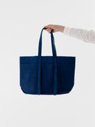 Amiacalva 6 Pocket Medium Tote in Blue - AMIACALVA at Worthwhile - shop BAG