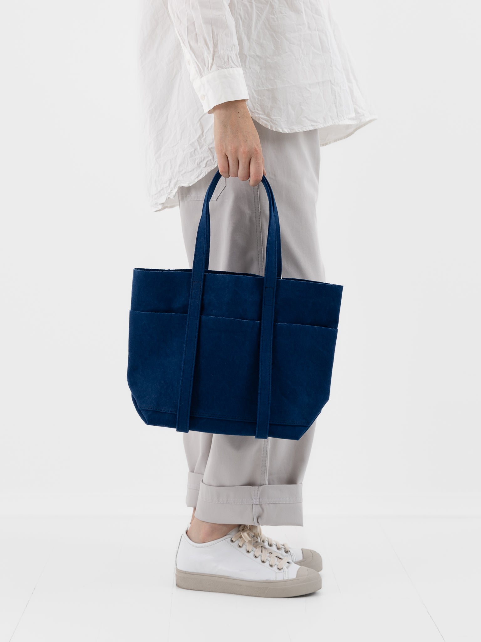Amiacalva 6 Pocket Small Tote in Blue - AMIACALVA at Worthwhile - shop BAG