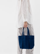 Amiacalva 6 Pocket Small Tote in Blue - AMIACALVA at Worthwhile - shop BAG