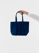 Amiacalva 6 Pocket Small Tote in Blue - AMIACALVA at Worthwhile - shop BAG