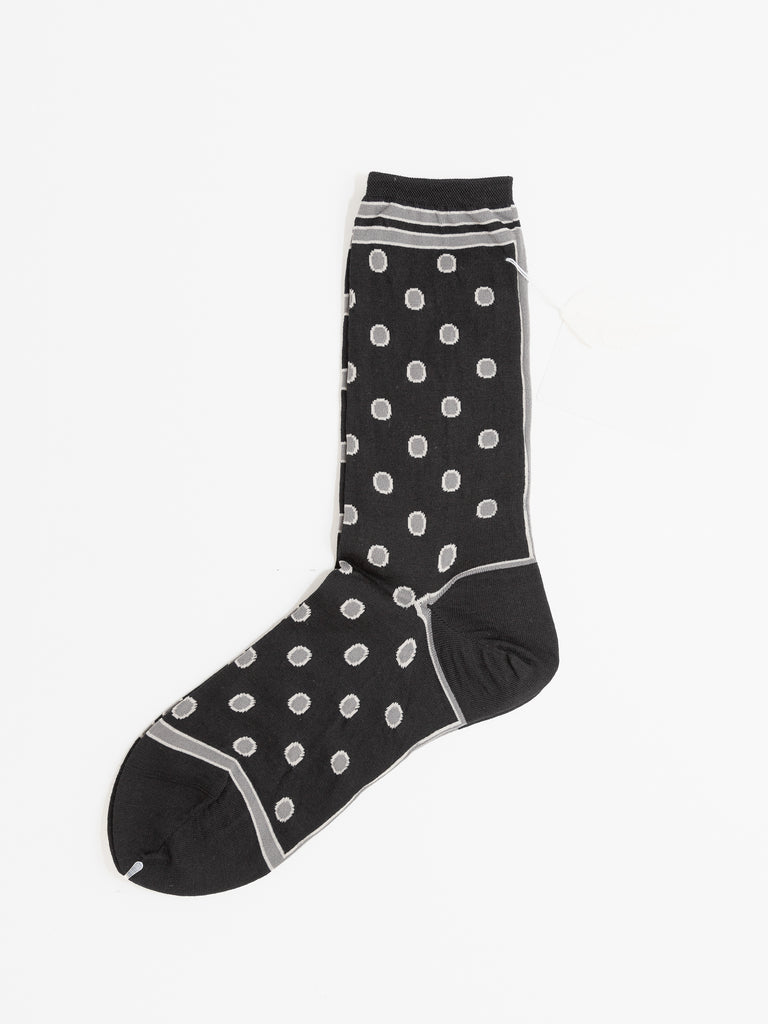 Antipast Polka Dot Socks, Black - Worthwhile