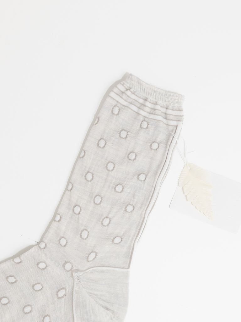 Antipast Polka Dot Socks, White - Worthwhile
